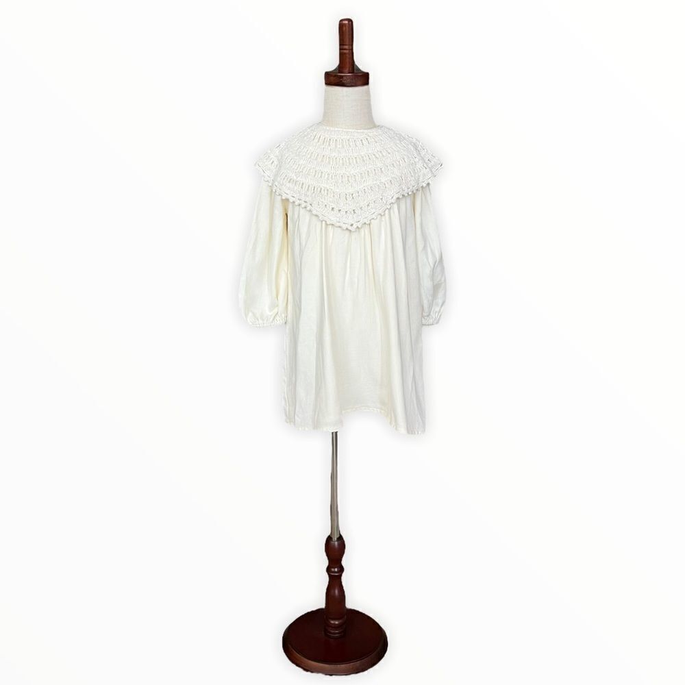 ZARA Kids | Cream | CROCHETED DRESS - Picture 5 of 14